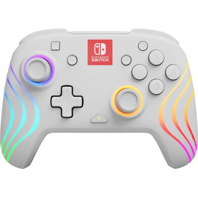 PDP Nintendo Switch Afterglow Wave Manette Sans Fil - Blanche - Publicité PDP Nintendo Switch Afterglow Wave Manette Sans Fil - Blanche - Publicité