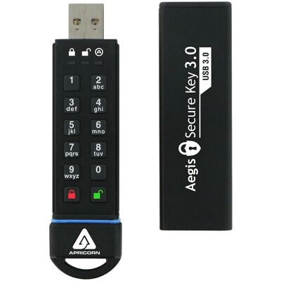 Apricorn Aegis Secure Key 3.0 - USB-Stick - 240 GB - Schwarz Apricorn Aegis Secure Key 3.0 - USB-Stick - 240 GB - Schwarz