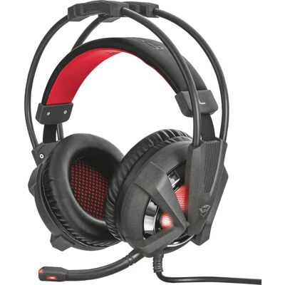 Auriculares gaming Trust GXT 353 con cable - Circumaurales, Negro, Rojo Auriculares gaming Trust GXT 353 con cable - Circumaurales, Negro, Rojo