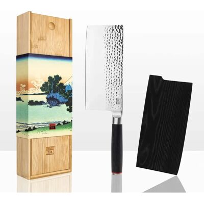 Couteau de cuisine Kotai style japonais 19 cm avec boîte en bambou - Publicité Couteau de cuisine Kotai style japonais 19 cm avec boîte en bambou - Publicité
