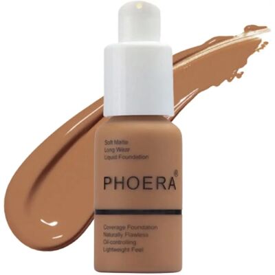 Phoera Full Coverage Mocha Foundation - Matte, Water-Resistant, 30ml Phoera Full Coverage Mocha Foundation - Matte, Water-Resistant, 30ml