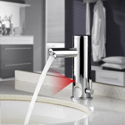 AURALUM - Robinet lavabo à capteur automatique - Chrome - Robinet - Publicité AURALUM - Robinet lavabo à capteur automatique - Chrome - Robinet - Publicité