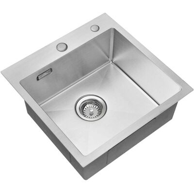 Fregadero de Cocina de Acero Inoxidable 45x45cm con Sobre-llave - Electrodoméstico de Cocina Fregadero de Cocina de Acero Inoxidable 45x45cm con Sobre-llave - Electrodoméstico de Cocina