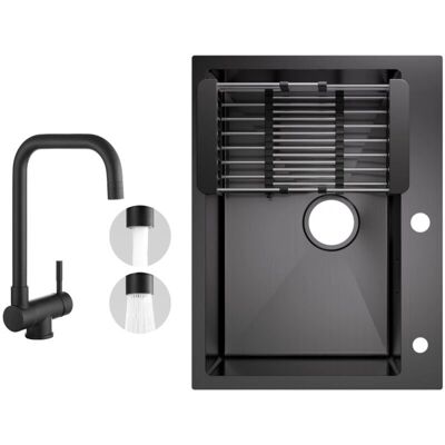 Cecipa - Max - 60x45cm - Antracita - Fregadero Cecipa - Max - 60x45cm - Antracita - Fregadero