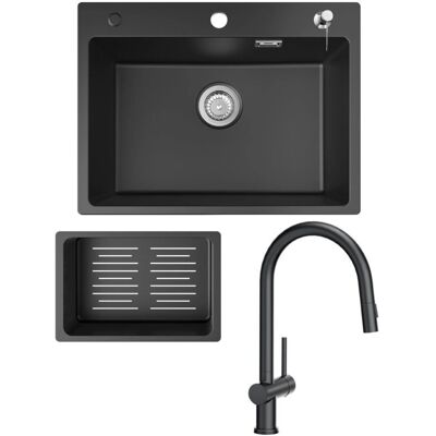 Cecipa - Max - 60x45cm - Negro antracita granito - Kitchen Sink Cecipa - Max - 60x45cm - Negro antracita granito - Kitchen Sink