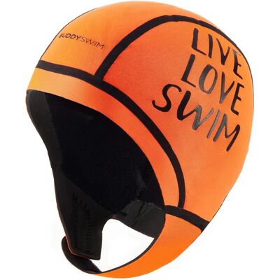 Bonnet de natation en néoprène Buddyswim - Orange - 2.5mm Trilaminate Warmth - Chapeau de natation - Publicité Bonnet de natation en néoprène Buddyswim - Orange - 2.5mm Trilaminate Warmth - Chapeau de natation - Publicité