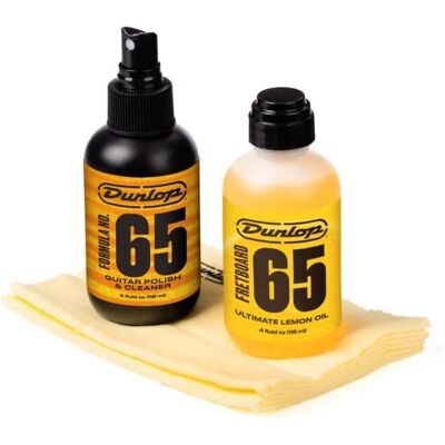 Sada na čištění kytar Dunlop 6503 - Citronový olej, leštidlo a čistič Sada na čištění kytar Dunlop 6503 - Citronový olej, leštidlo a čistič