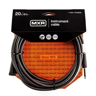 Câble d'instrument standard MXR de 20 pieds - Noir - 6 m - Droit - Oblique - Publicité Câble d'instrument standard MXR de 20 pieds - Noir - 6 m - Droit - Oblique - Publicité