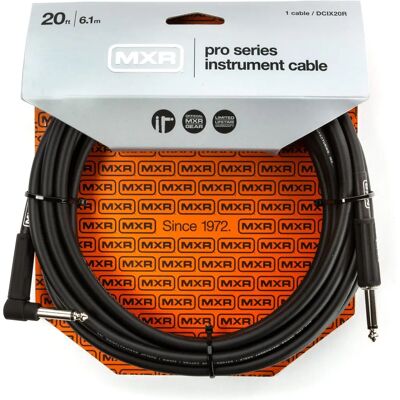 Dunlop MXR DCIX20R PRO Black 6 m Straight - Angled Instrument Cable Dunlop MXR DCIX20R PRO Black 6 m Straight - Angled Instrument Cable