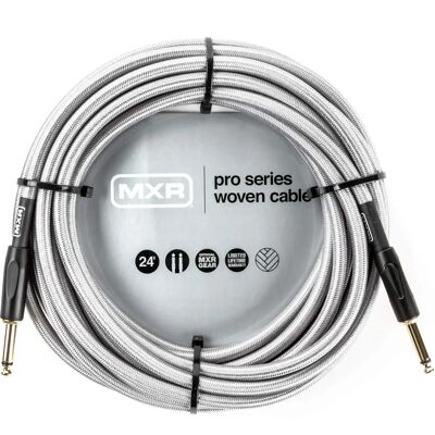 Câble tissé Dunlop MXR Argent 24ft - câble instrument - Publicité Câble tissé Dunlop MXR Argent 24ft - câble instrument - Publicité