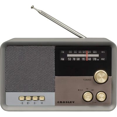 Crosley CR3036D-CL Tribute Vintage AM/FM Bluetooth Radio - Charcoal Crosley CR3036D-CL Tribute Vintage AM/FM Bluetooth Radio - Charcoal