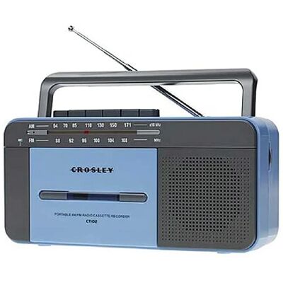 Crosley Blue Bluetooth Cassette Player - Portable, AM/FM Radio Crosley Blue Bluetooth Cassette Player - Portable, AM/FM Radio