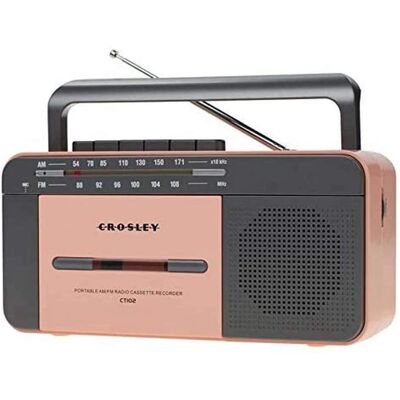 Crosley Draagbare cassette speler - Rose Goud & Grijs - Cassette Player Crosley Draagbare cassette speler - Rose Goud & Grijs - Cassette Player