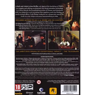L.A. Noire - Édition Complète (PC) - Publicité L.A. Noire - Édition Complète (PC) - Publicité