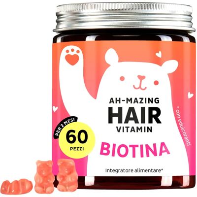 Bears With Benefits Ah-mazing Hair Vitamin Biotin - Gummies pour cheveux sains - Publicité Bears With Benefits Ah-mazing Hair Vitamin Biotin - Gummies pour cheveux sains - Publicité