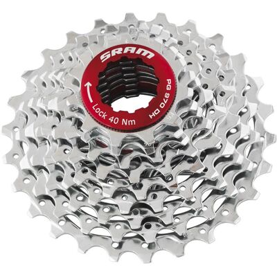 Kaseta rowerowa SRAM CS-PG-970-A1 9-biegowa - Srebrna Kaseta rowerowa SRAM CS-PG-970-A1 9-biegowa - Srebrna
