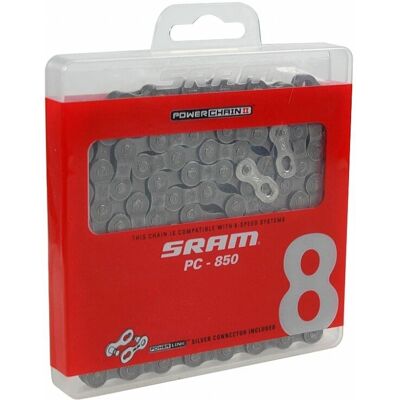 SRAM Bike Chain - Grey - 114 Links - 8-Speed SRAM Bike Chain - Grey - 114 Links - 8-Speed