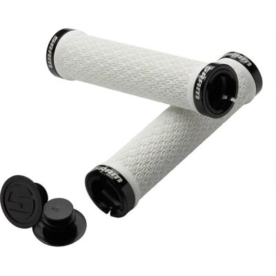 Poignées de Vélo avec Verrouillage SRAM - Double Clampe, Blanc - Accessoires Guidon Poignées de Vélo avec Verrouillage SRAM - Double Clampe, Blanc - Accessoires Guidon