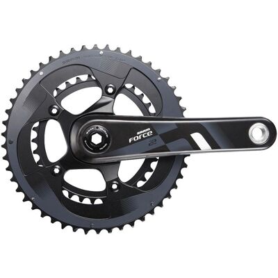 Paire de manivelles double chaîne de route SRAM Force 22 BB30 - Noir/Gris - Publicité Paire de manivelles double chaîne de route SRAM Force 22 BB30 - Noir/Gris - Publicité