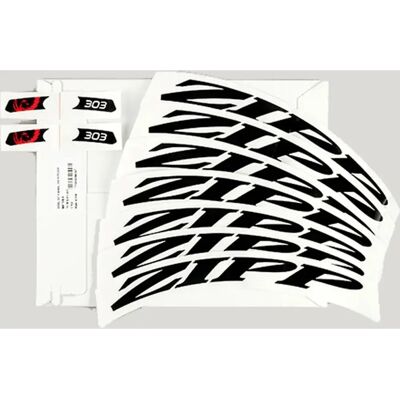 Set de calcomanías negras mate para ruedas Zipp 303 - Moderno y elegante Set de calcomanías negras mate para ruedas Zipp 303 - Moderno y elegante