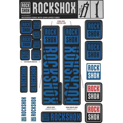 RockShox Decal Kit Water Blauw MY18 Voorvork - Voorvork Decal Kit RockShox Decal Kit Water Blauw MY18 Voorvork - Voorvork Decal Kit