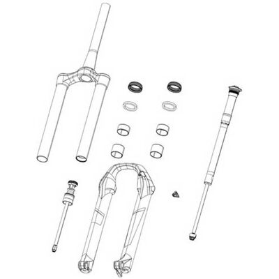 RockShox Decal Kit Polar Grey MY18 - Voorvorken RockShox Decal Kit Polar Grey MY18 - Voorvorken