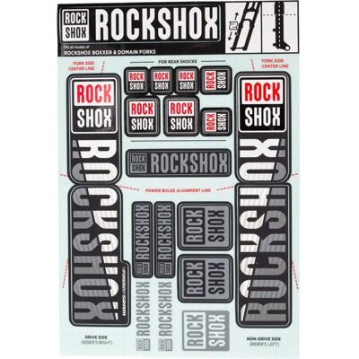 Rockshox Decal Kit 35mm Dc Wit - Fietsvoorvork Decals Rockshox Decal Kit 35mm Dc Wit - Fietsvoorvork Decals