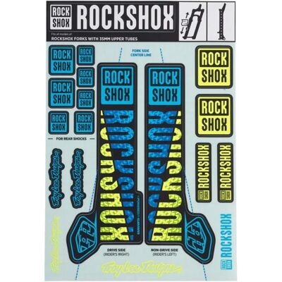 Rockshox Troy Lee Designs Aufkleber 35 mm Blau/Gelb - Stoßdämpfer Dekore Rockshox Troy Lee Designs Aufkleber 35 mm Blau/Gelb - Stoßdämpfer Dekore