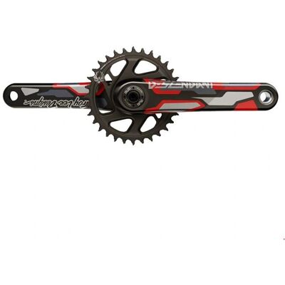 Pédalier MTB Truvativ Descendant TLD CoLab 12 vitesses - Rouge - 32t - Publicité Pédalier MTB Truvativ Descendant TLD CoLab 12 vitesses - Rouge - 32t - Publicité
