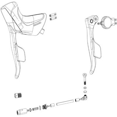 SRAM Apex eTap AXS rechter schakelhendel en remset SRAM Apex eTap AXS rechter schakelhendel en remset