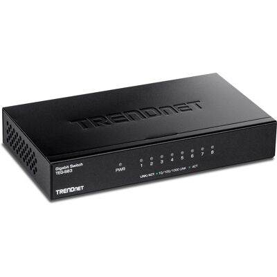 Switch di rete Trendnet TEG-S83 - 8 porte - Gigabit - Nero Switch di rete Trendnet TEG-S83 - 8 porte - Gigabit - Nero