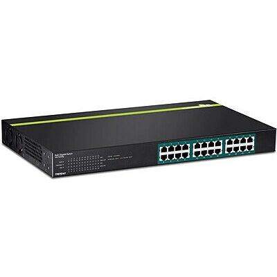 Switch de red Trendnet TPE-TG240G 24 puertos - No gestionado, PoE, Negro Switch de red Trendnet TPE-TG240G 24 puertos - No gestionado, PoE, Negro