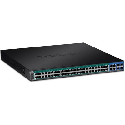 Switch Gigabit géré Trendnet TPE-5048WS - 48 Ports + 4 SFP - Montage en rack - PoE+ - Noir Switch Gigabit géré Trendnet TPE-5048WS - 48 Ports + 4 SFP - Montage en rack - PoE+ - Noir