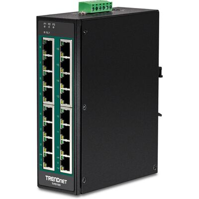 Trendnet TI-PG160 16-ports Gigabit Ethernet switch - PoE - Fekete Trendnet TI-PG160 16-ports Gigabit Ethernet switch - PoE - Fekete