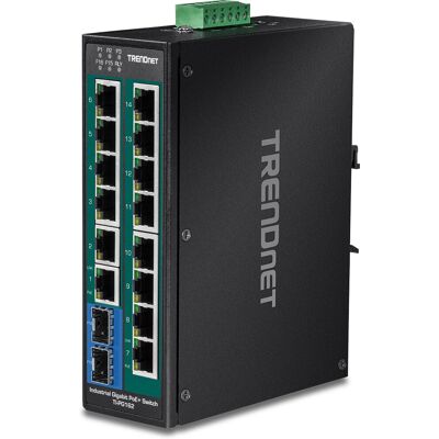Switch di Rete Trendnet TI-PG162 - Non Gestito - Ethernet Gigabit - PoE - Nero Switch di Rete Trendnet TI-PG162 - Non Gestito - Ethernet Gigabit - PoE - Nero