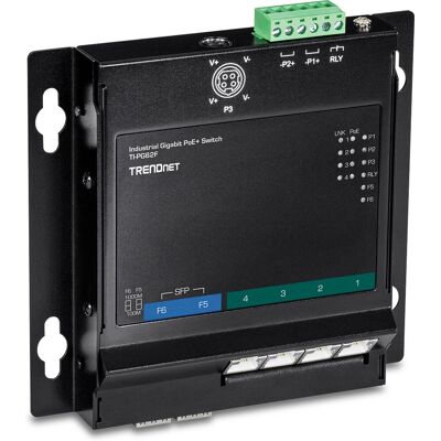 Trendnet TI-PG62F 6-poorts Gigabit PoE+ Switch - Zwart Trendnet TI-PG62F 6-poorts Gigabit PoE+ Switch - Zwart