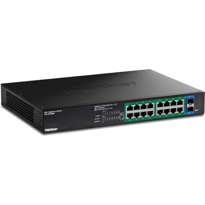 TRENDnet TPE-TG182ES - 18-portin Gigabit-kytkin - Räkkiin asennettava PoE+ TRENDnet TPE-TG182ES - 18-portin Gigabit-kytkin - Räkkiin asennettava PoE+