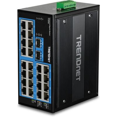 Trendnet TI-G262 26-Port Industrieller Gigabit-Switch - Schwarz Trendnet TI-G262 26-Port Industrieller Gigabit-Switch - Schwarz