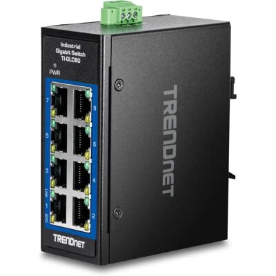 Trendnet TI-GLC80 8-Port Industrieller DIN-Rail Mini Switch - Netzwerk Switch Trendnet TI-GLC80 8-Port Industrieller DIN-Rail Mini Switch - Netzwerk Switch