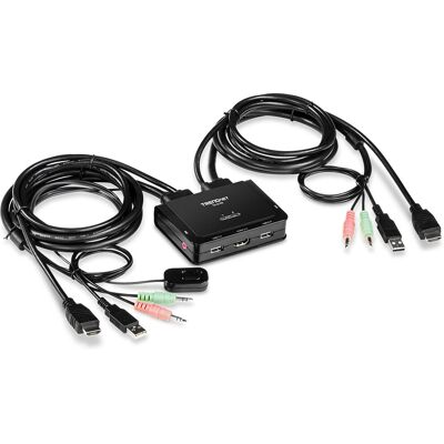 Trendnet TK-216I Commutateur KVM - 4K UHD - Noir - Publicité Trendnet TK-216I Commutateur KVM - 4K UHD - Noir - Publicité