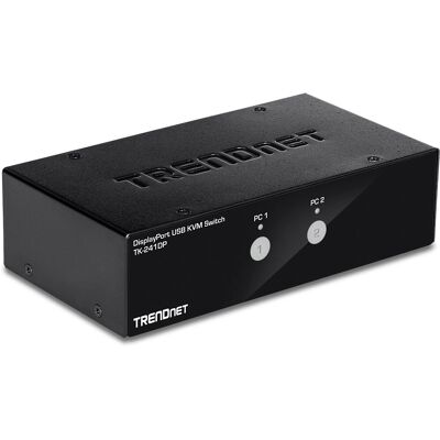 Interruttore KVM Trendnet TK-241DP - 4K Ultra HD - 2 Porte Interruttore KVM Trendnet TK-241DP - 4K Ultra HD - 2 Porte