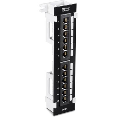 Trendnet TC-P12C5V Panel de parche Cat.5e, 12 puertos, Montaje en pared Trendnet TC-P12C5V Panel de parche Cat.5e, 12 puertos, Montaje en pared