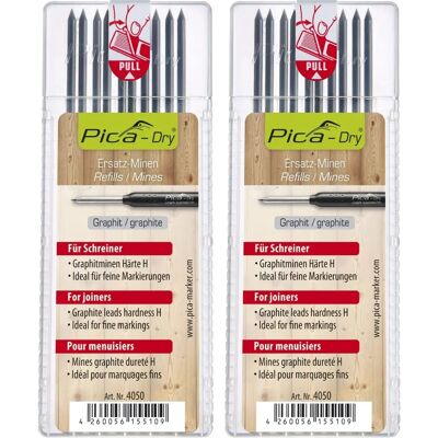 Pica Modell 4050 Graphitmine-Set - Ersatzminen für Tischler Pica Modell 4050 Graphitmine-Set - Ersatzminen für Tischler