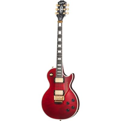 Epiphone Alex Lifeson Les Paul Custom Axcess Quilt Ruby - Chitarra elettrica Epiphone Alex Lifeson Les Paul Custom Axcess Quilt Ruby - Chitarra elettrica