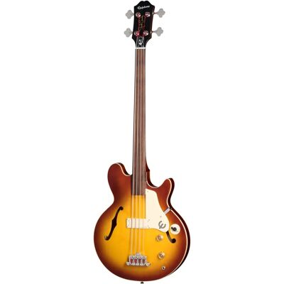 Epiphone Jack Casady Fretless Bass - Royal Tan - Basse électrique - Publicité Epiphone Jack Casady Fretless Bass - Royal Tan - Basse électrique - Publicité