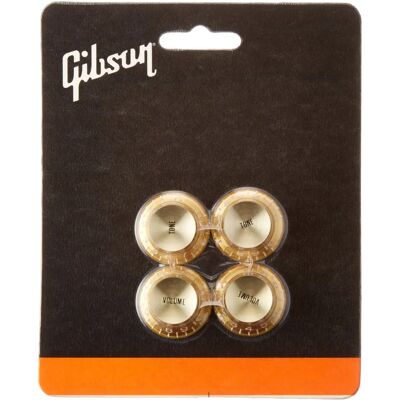 Gibson Top Hat-knapper med Gullinnsatser - 4 Pakning Gibson Top Hat-knapper med Gullinnsatser - 4 Pakning