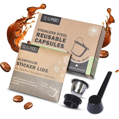 Capsulă Reutilizabilă din Oțel Inoxidabil Sealpod - Sistem Cafea pentru Nespresso Capsulă Reutilizabilă din Oțel Inoxidabil Sealpod - Sistem Cafea pentru Nespresso