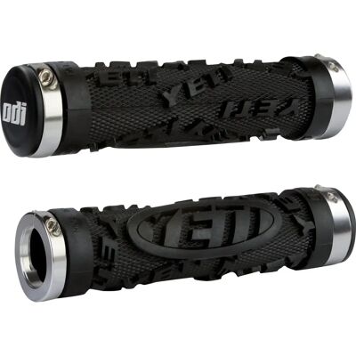 Manopole MTB Yeti Lock-On - 130mm Nero Argento Manopole MTB Yeti Lock-On - 130mm Nero Argento