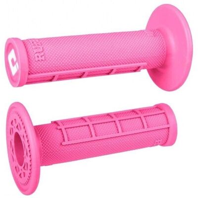 Poignées de vélo Odi Ruffian - Rose, Mi-haut, 120mm - Poignées - Publicité Poignées de vélo Odi Ruffian - Rose, Mi-haut, 120mm - Poignées - Publicité