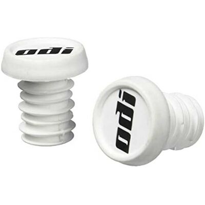 Embouts de Guidon ODI - Blanc, Paire, Style BMX - Publicité Embouts de Guidon ODI - Blanc, Paire, Style BMX - Publicité